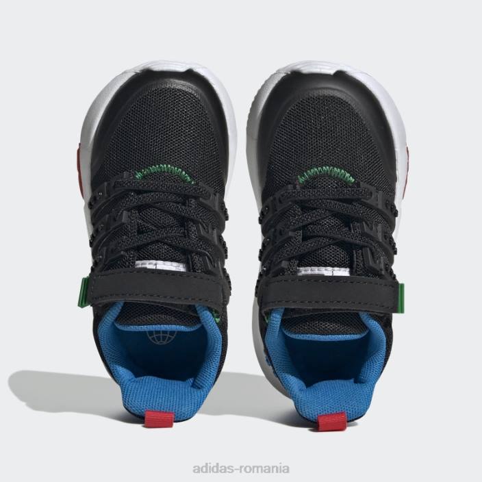 Adidas pantofi negri hot x lego racer tr21 cu dantelă elastică și cu curele superioare unisex negru/albastru șoc 2JBN17751