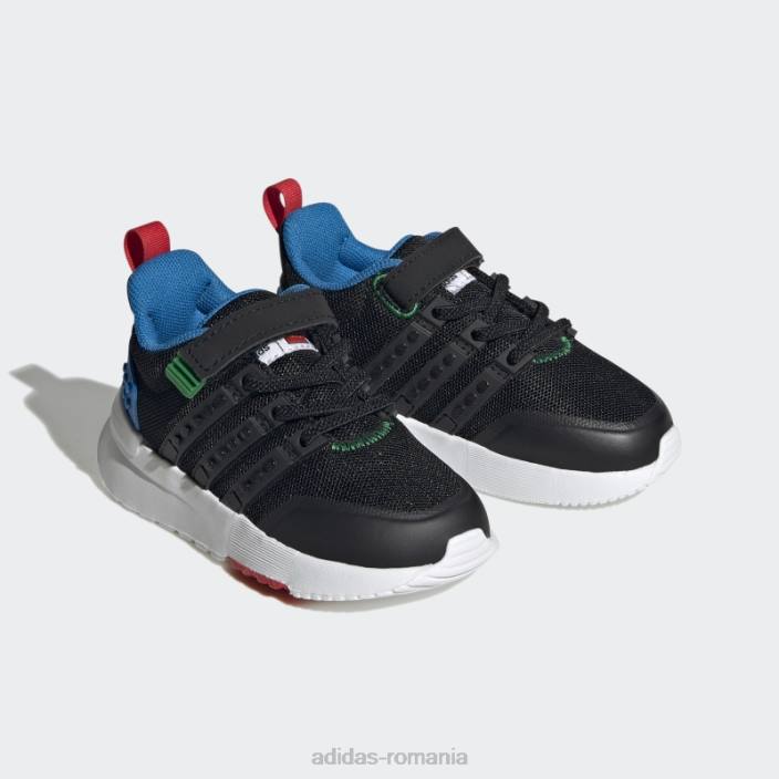 Adidas pantofi negri hot x lego racer tr21 cu dantelă elastică și cu curele superioare unisex negru/albastru șoc 2JBN17751