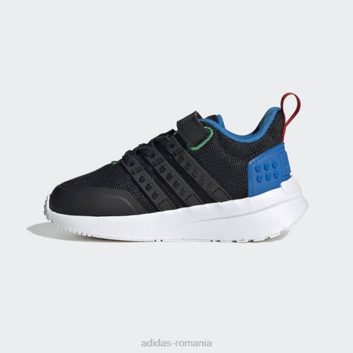 Adidas pantofi negri hot x lego racer tr21 cu dantelă elastică și cu curele superioare unisex negru/albastru șoc 2JBN17751