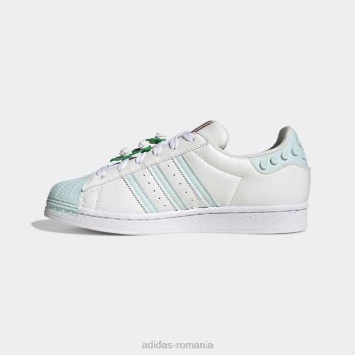 Adidas pantofi superstar x lego albi unisex mentă albă/gheată 2JBN22164