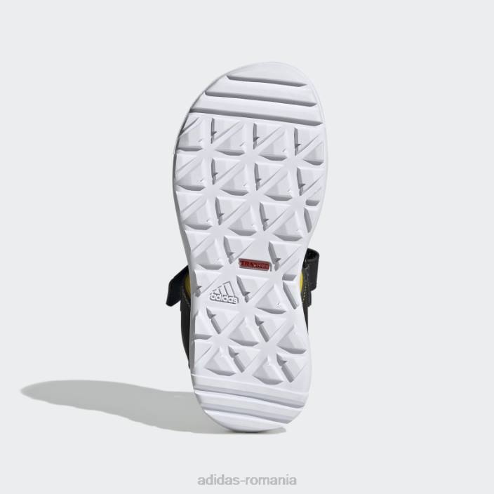 Adidas sandale negre Captain Toey x Lego fierbinte unisex negru/galben/alb 2JBN18200