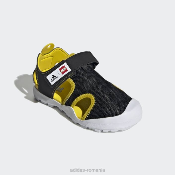 Adidas sandale negre Captain Toey x Lego fierbinte unisex negru/galben/alb 2JBN18200