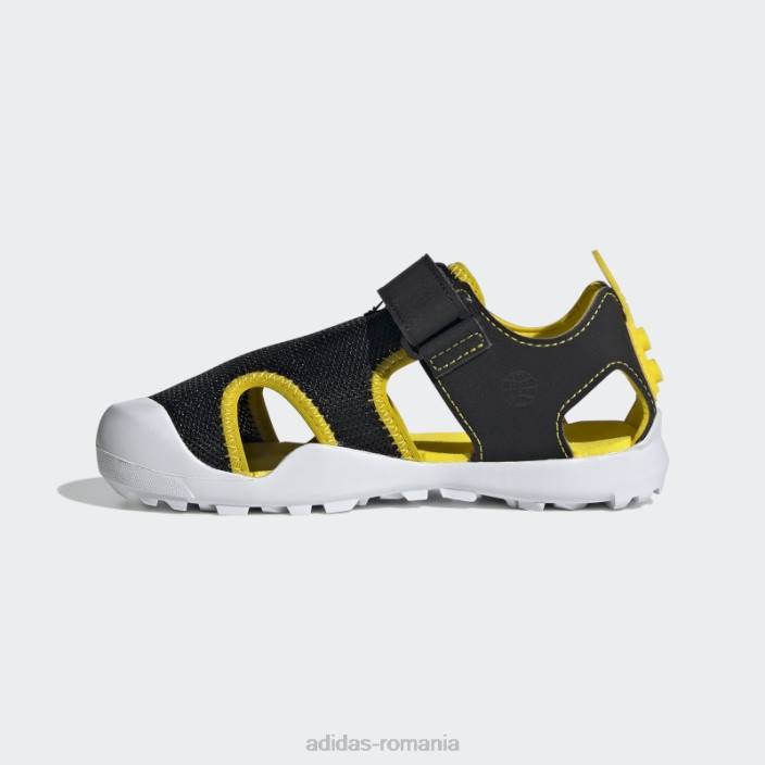 Adidas sandale negre Captain Toey x Lego fierbinte unisex negru/galben/alb 2JBN18200