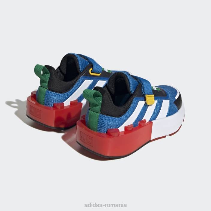 Adidas shock blue x lego tech rnr pantofi din dantela elastic fierbinte unisex soc albastru/alb/rosu 2JBN24505