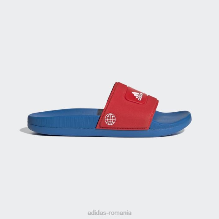 Adidas tobogane adilette comfort x lego red hot unisex roșu/alb/albastru șoc 2JBN17974
