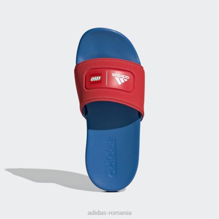 Adidas tobogane adilette comfort x lego red hot unisex roșu/alb/albastru șoc 2JBN17974