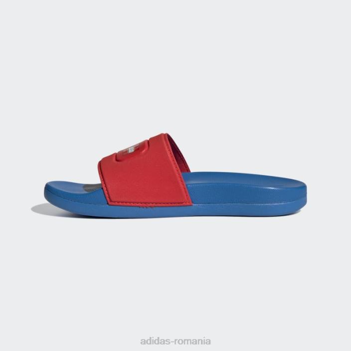 Adidas tobogane adilette comfort x lego red hot unisex roșu/alb/albastru șoc 2JBN17974