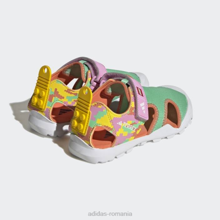 Adidas verde strălucire terrex x lego sandale Captain Toey adidas unisex strălucire verde/orhidee/coral 2JBN18045