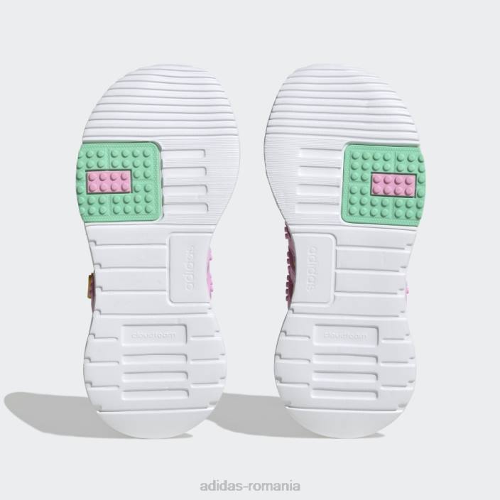 Adidas x lego racer tr21 pantofi cu dantela elastica si cu curea de sus orhidee fierbinte unisex orhidee/eqt galben 2JBN18043