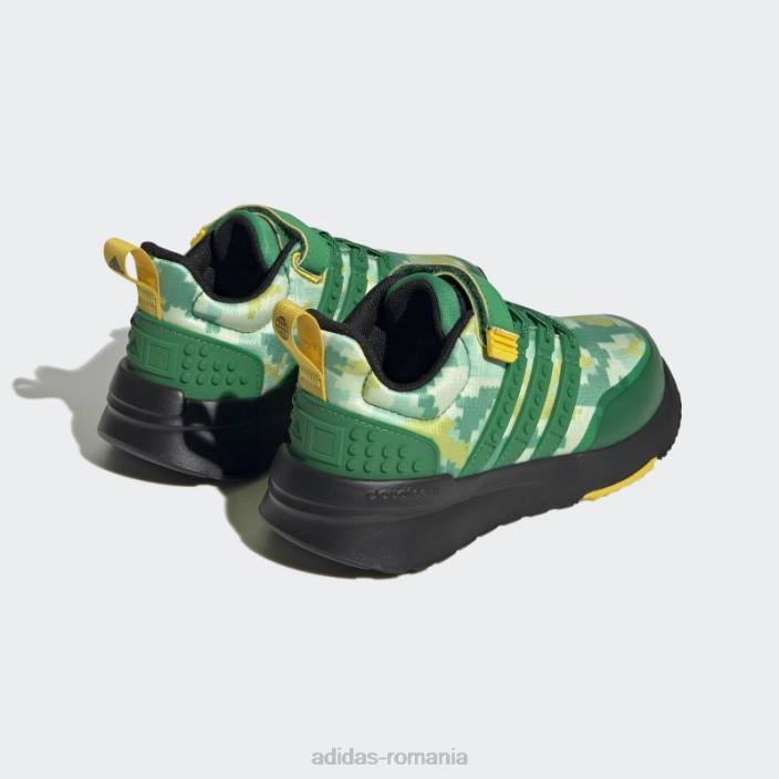 Adidas x lego racer tr21 pantofi cu dantela elastica si cu curea superioara moda verde unisex verde/negru 2JBN18041