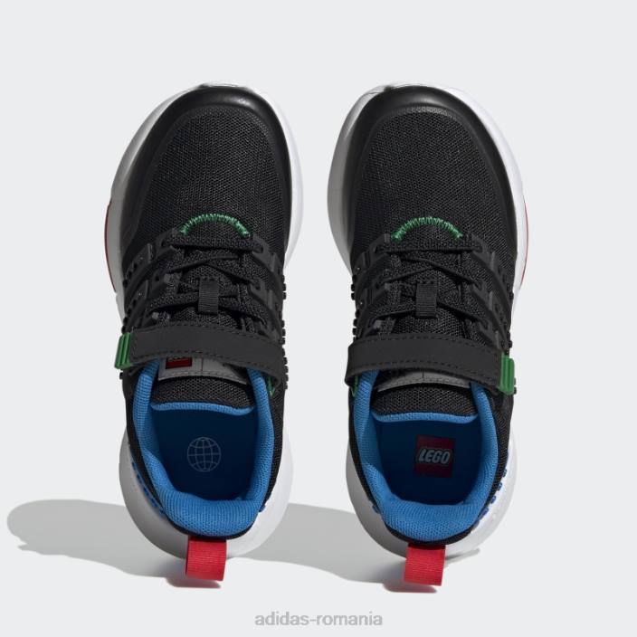 Adidas x lego racer tr21 pantofi cu dantela elastica si cu curea superioara neagra unisex negru/albastru șoc 2JBN17946