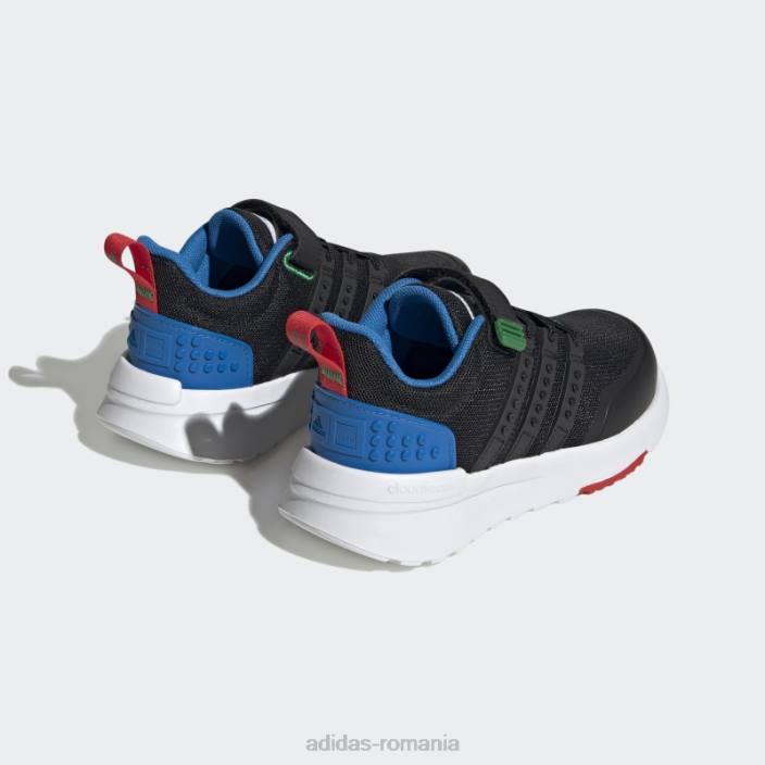 Adidas x lego racer tr21 pantofi cu dantela elastica si cu curea superioara neagra unisex negru/albastru șoc 2JBN17946