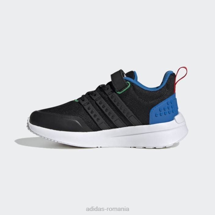 Adidas x lego racer tr21 pantofi cu dantela elastica si cu curea superioara neagra unisex negru/albastru șoc 2JBN17946