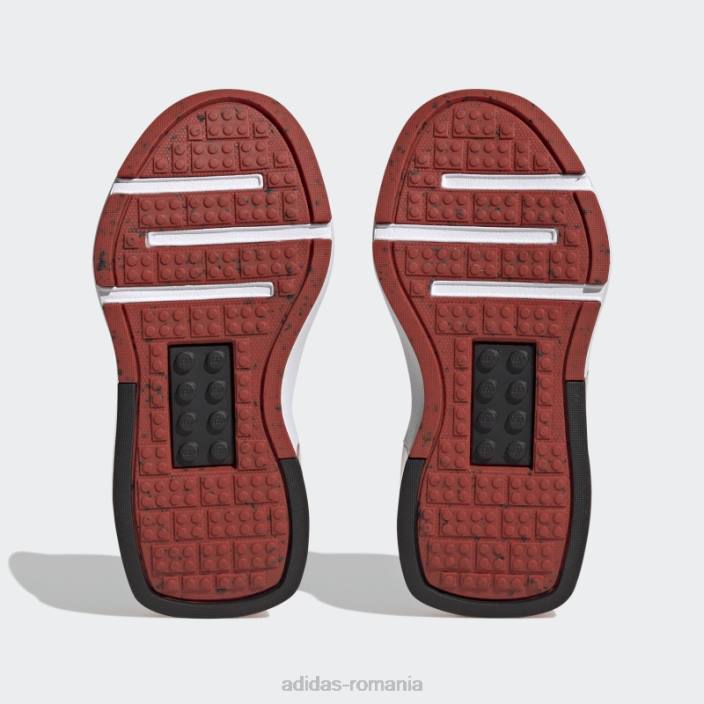 Adidas x lego tech rnr pantofi cu dantela elastica si cu curea de sus hot shock blue unisex soc albastru/alb/rosu 2JBN11106