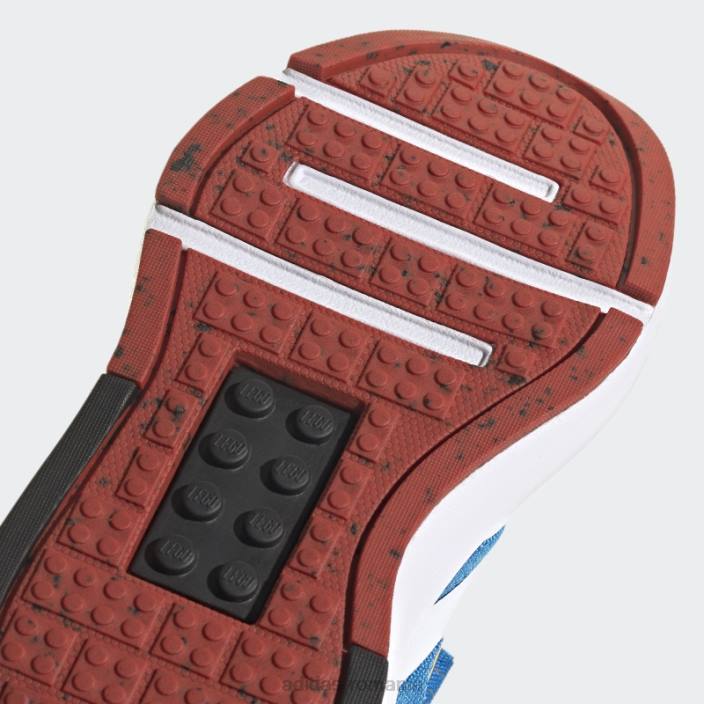 Adidas x lego tech rnr pantofi cu dantela elastica si cu curea de sus hot shock blue unisex soc albastru/alb/rosu 2JBN11106