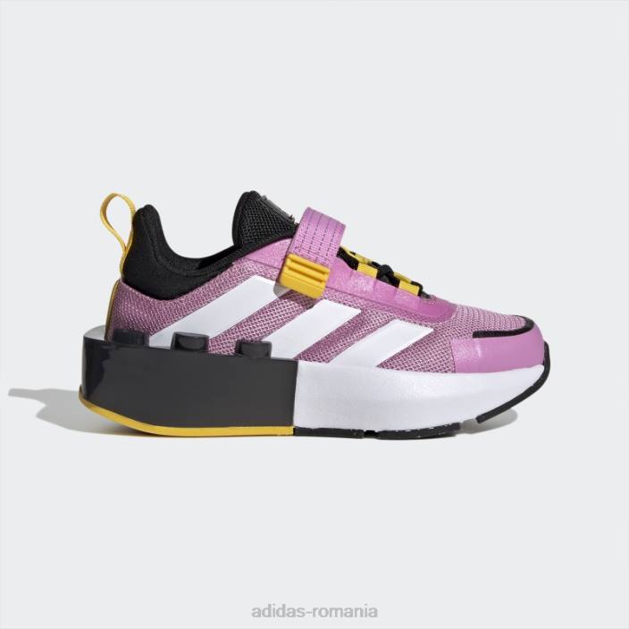 Adidas x lego tech rnr pantofi din dantela elastica orhidee unisex orhidee/alb/negru 2JBN24513
