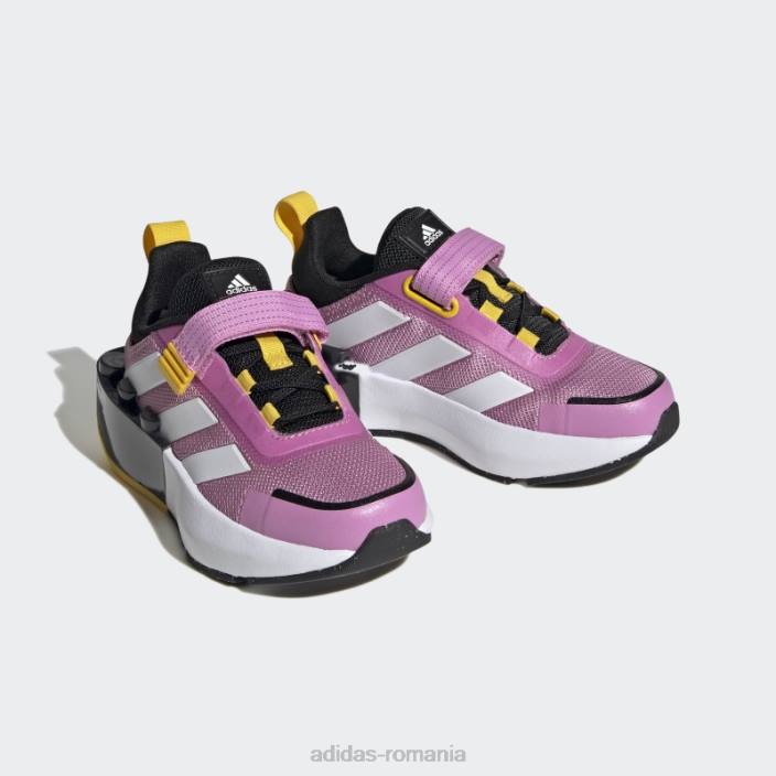 Adidas x lego tech rnr pantofi din dantela elastica orhidee unisex orhidee/alb/negru 2JBN24513