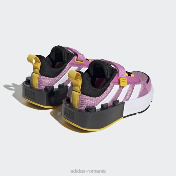 Adidas x lego tech rnr pantofi din dantela elastica orhidee unisex orhidee/alb/negru 2JBN24513