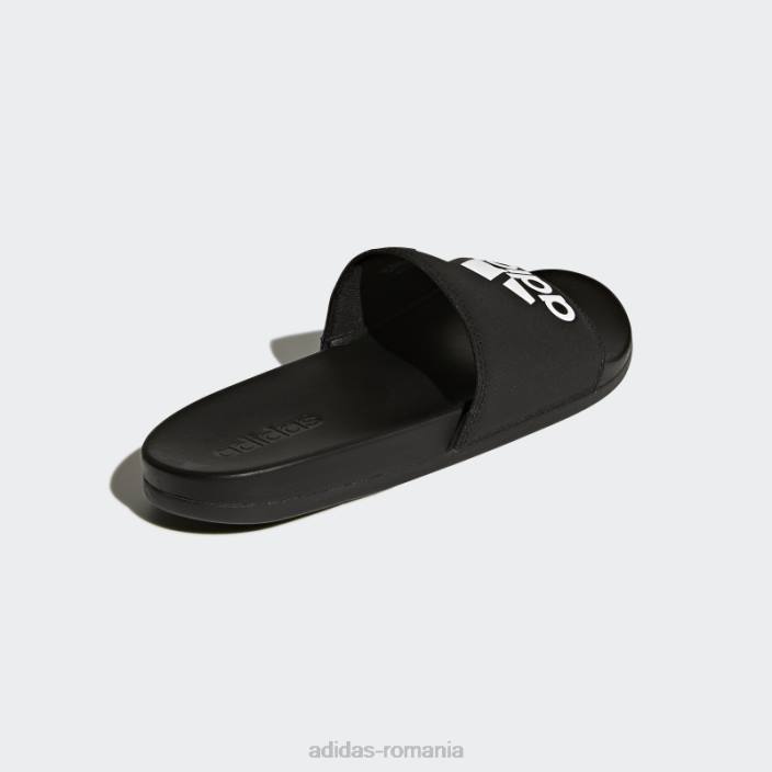 Adidas diapozitive albe adilette confort unisex alb negru 2JBN699