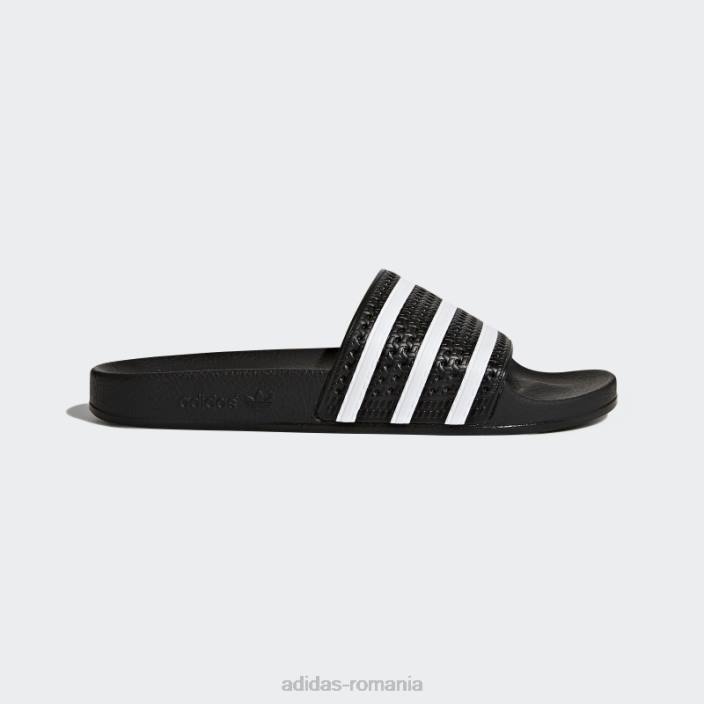 Adidas adilette slides white unisex alb negru 2JBN3839