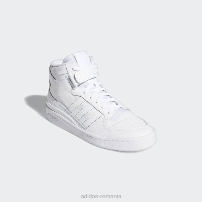 Adidas alb forum pantofi mijlocii moda unisex alb 2JBN3855