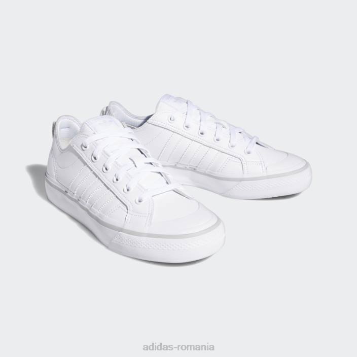 Adidas nizza low adv pantofi albi unisex alb/gri 2JBN4052