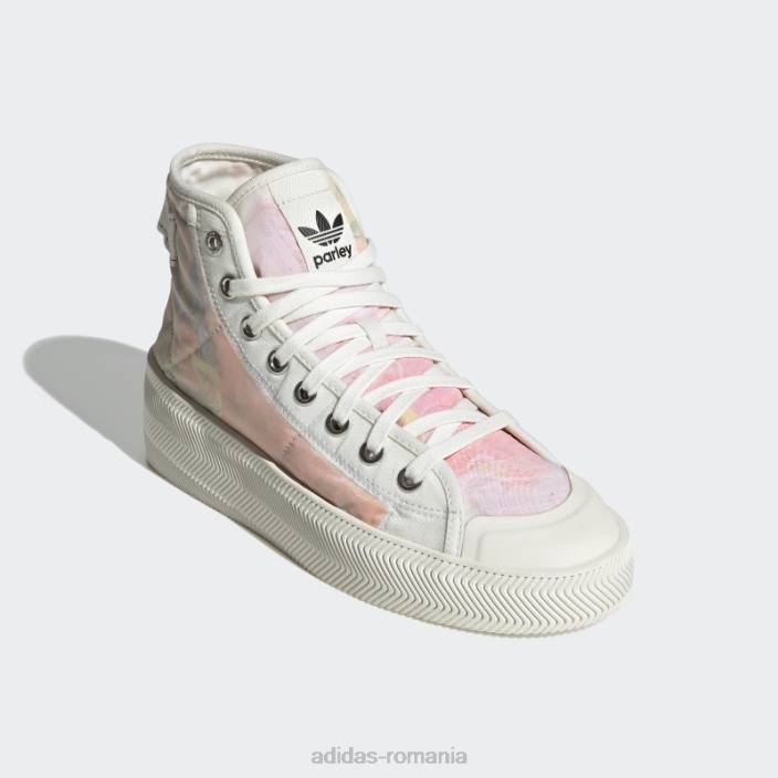 Adidas nizza parley hi pantofi albi adidas unisex alb 2JBN480