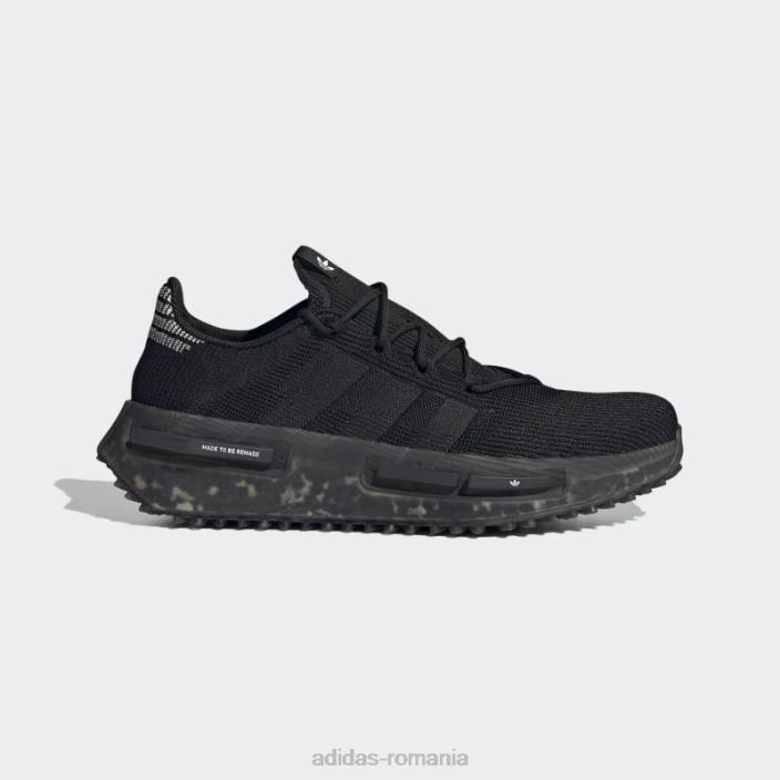 Adidas nmd-s1 făcut pentru a fi refăcut pantofi negri adidas unisex alb negru 2JBN13044