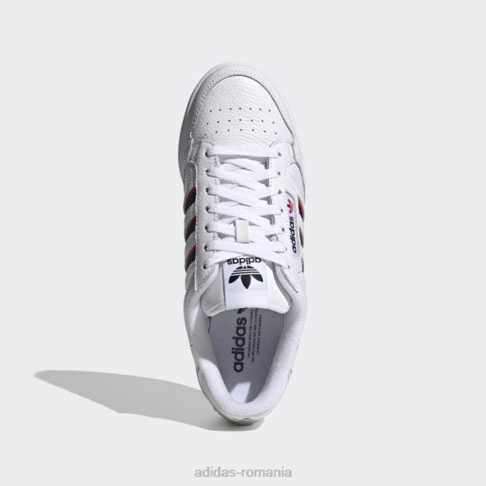 Adidas pantofi adidas albi continental 80 dungi unisex alb/marinier/rosu 2JBN13017