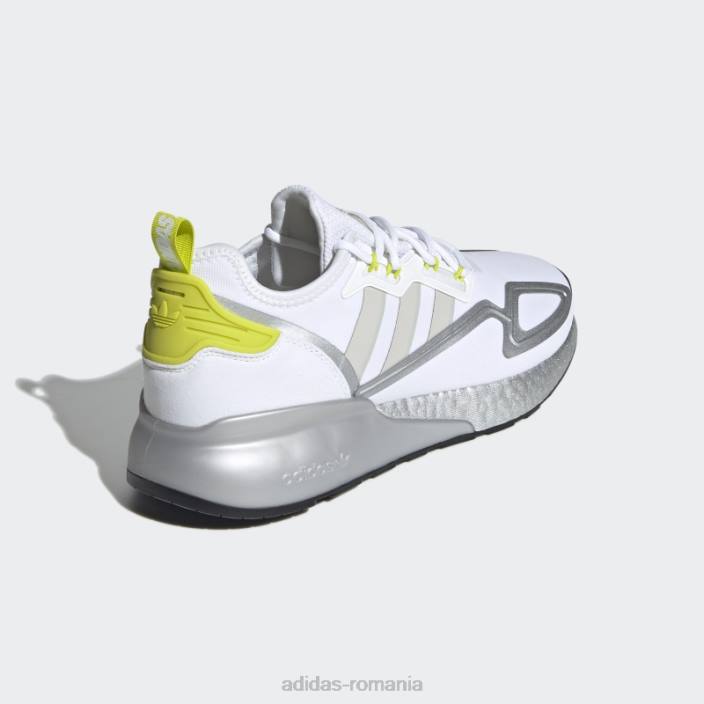 Adidas pantofi adidas zx 2k boost albi unisex alb/gri/galben acid 2JBN651