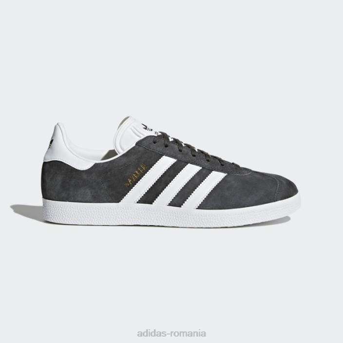 Adidas pantofi gazelle gri adidas unisex gri/alb/auriu metalic 2JBN4707