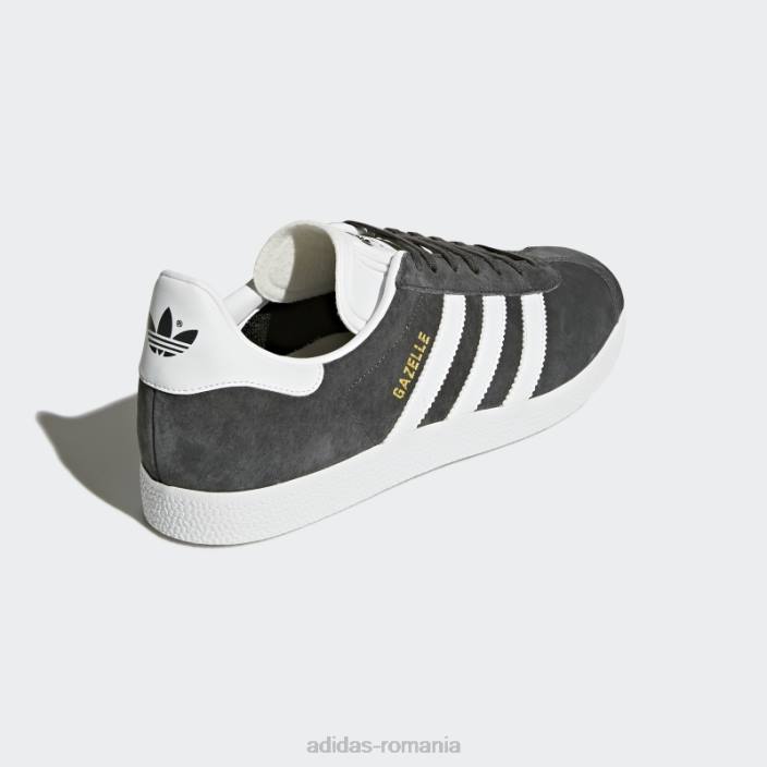 Adidas pantofi gazelle gri adidas unisex gri/alb/auriu metalic 2JBN4707