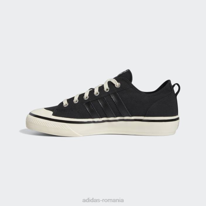 Adidas pantofi gum nizza rf 74 unisex negru/alb/gumă 2JBN12495