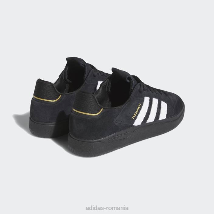 Adidas pantofi joase Tyshawn aurii metalici unisex negru/alb/auriu metalic 2JBN12424