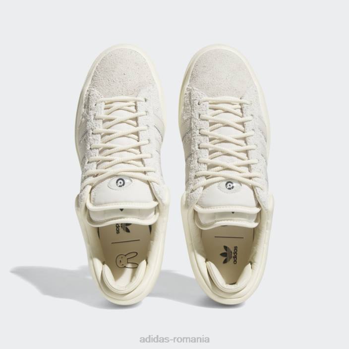 Adidas pantofi lejeri albi bad bunny campus unisex alb/aluminiu 2JBN287
