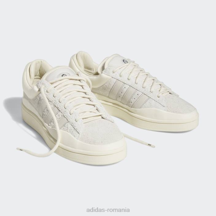 Adidas pantofi lejeri albi bad bunny campus unisex alb/aluminiu 2JBN287