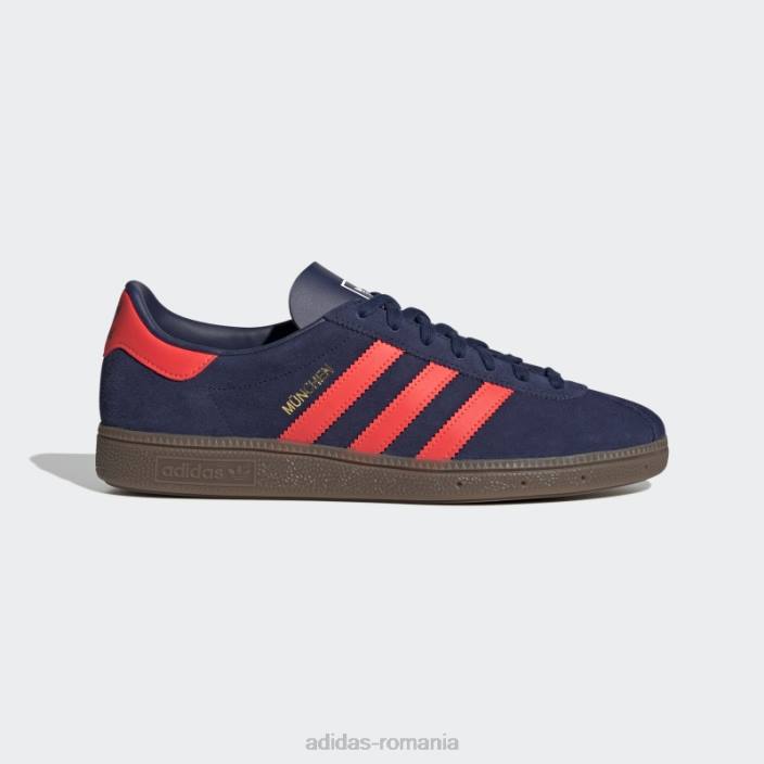 Adidas pantofi munchen albastru închis adidas unisex albastru închis/roșu/gumă 2JBN12183