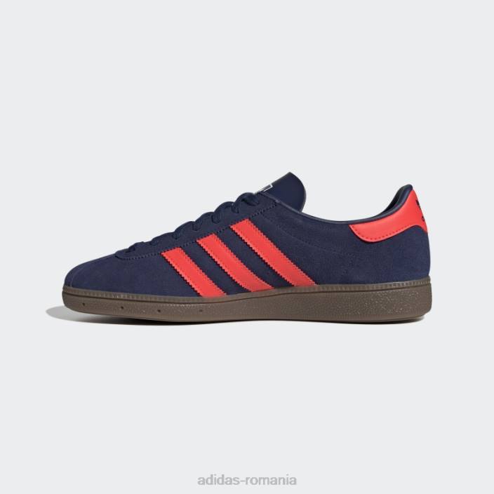 Adidas pantofi munchen albastru închis adidas unisex albastru închis/roșu/gumă 2JBN12183
