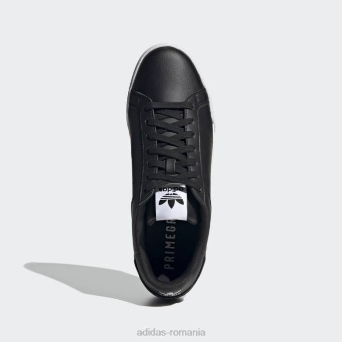 Adidas pantofi negri court tourino unisex alb negru 2JBN12989