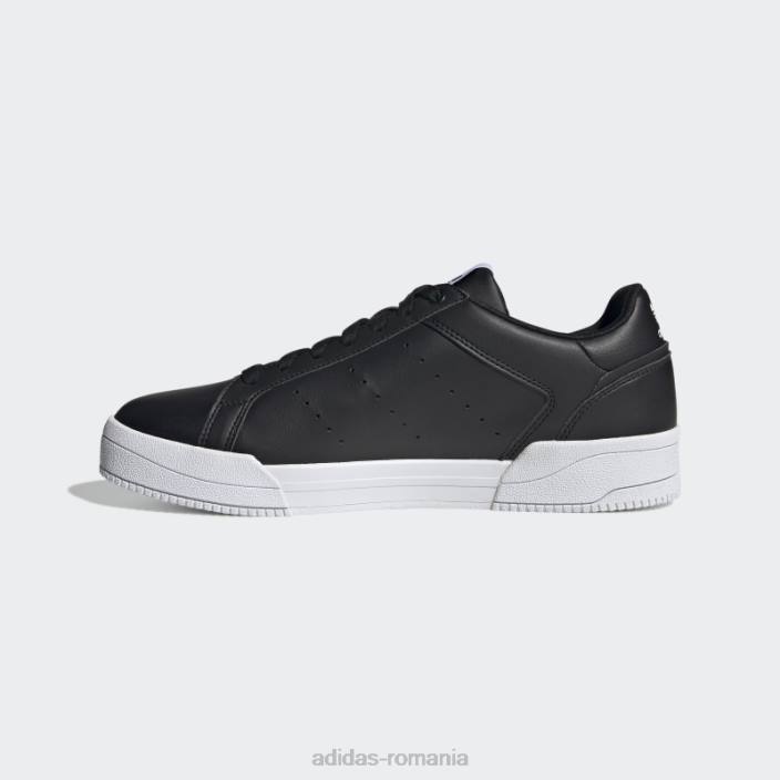 Adidas pantofi negri court tourino unisex alb negru 2JBN12989