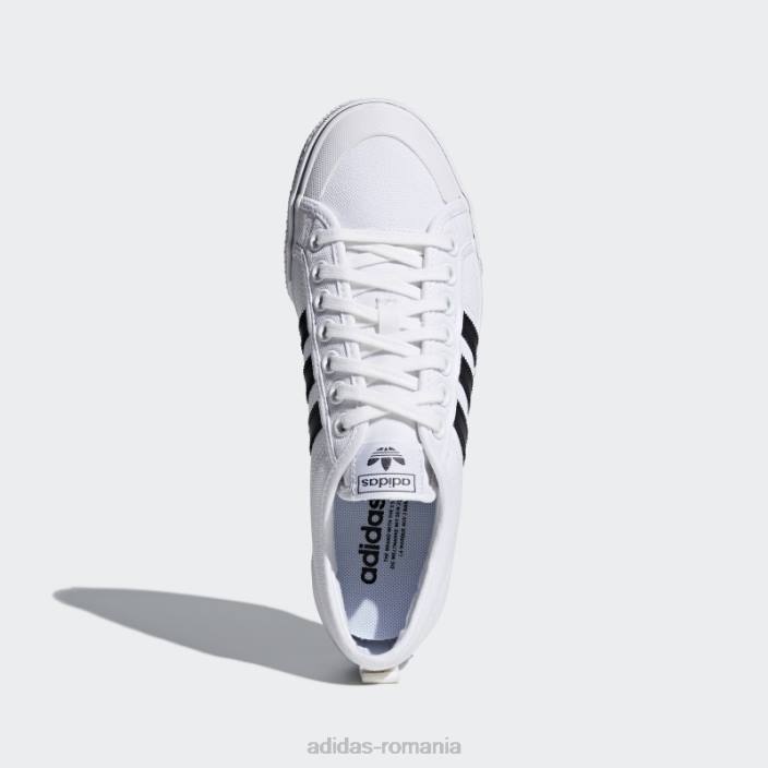 Adidas pantofi nizza eleganti negri unisex alb negru 2JBN148