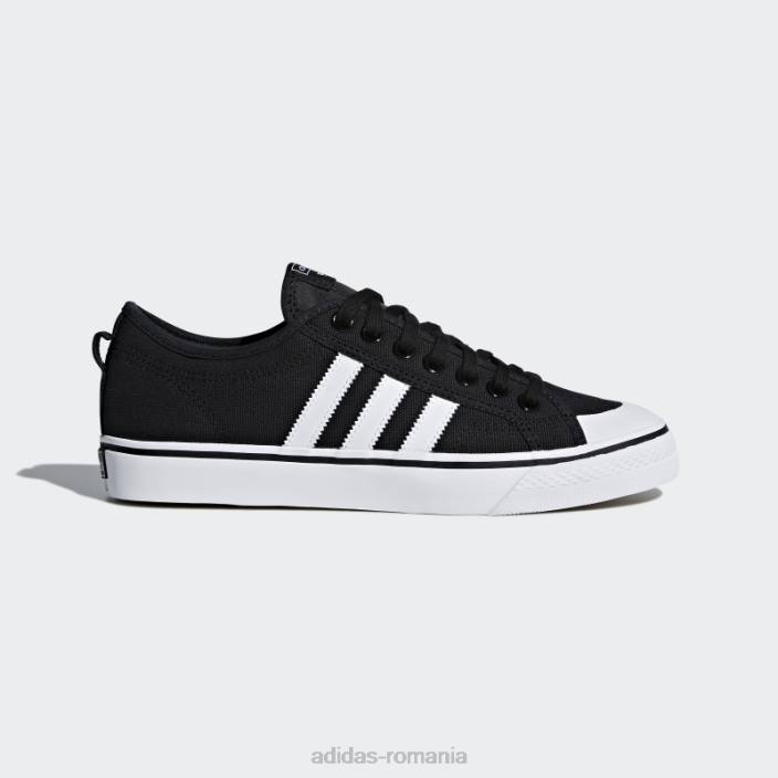 Adidas pantofi nizza negru fierbinte unisex alb negru 2JBN199