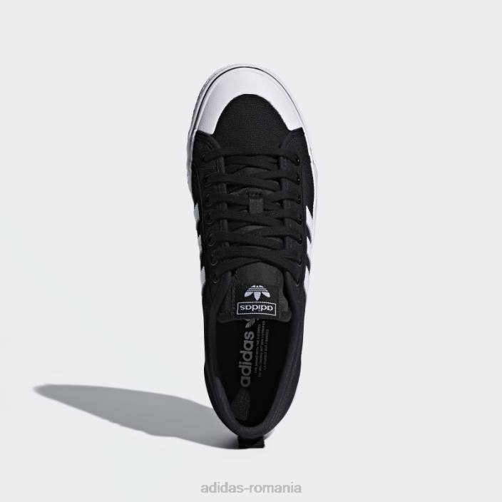 Adidas pantofi nizza negru fierbinte unisex alb negru 2JBN199