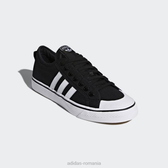 Adidas pantofi nizza negru fierbinte unisex alb negru 2JBN199