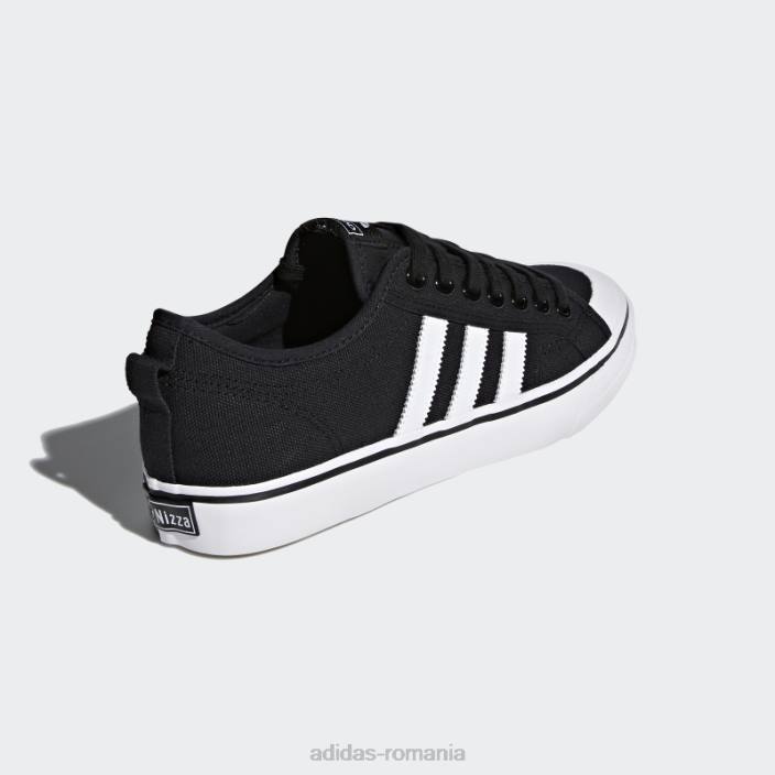Adidas pantofi nizza negru fierbinte unisex alb negru 2JBN199