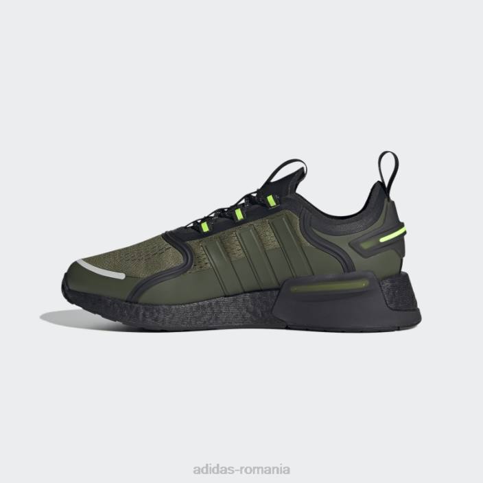 Adidas pantofi nmd-v3 adidas olive unisex măsliniu/negru 2JBN12864
