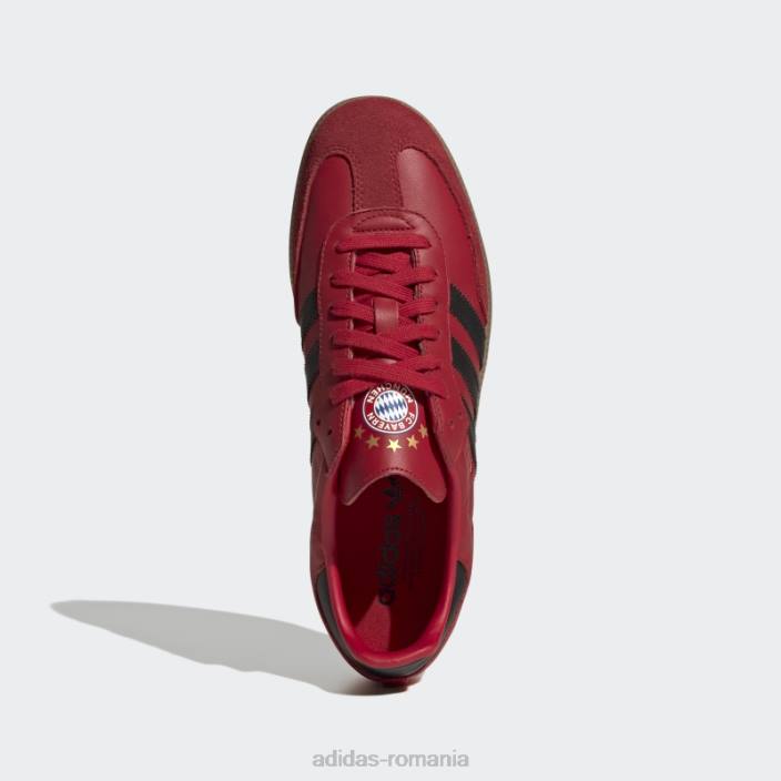 Adidas pantofi samba fc bayern roșii unisex roșu/negru/gumă 2JBN12469