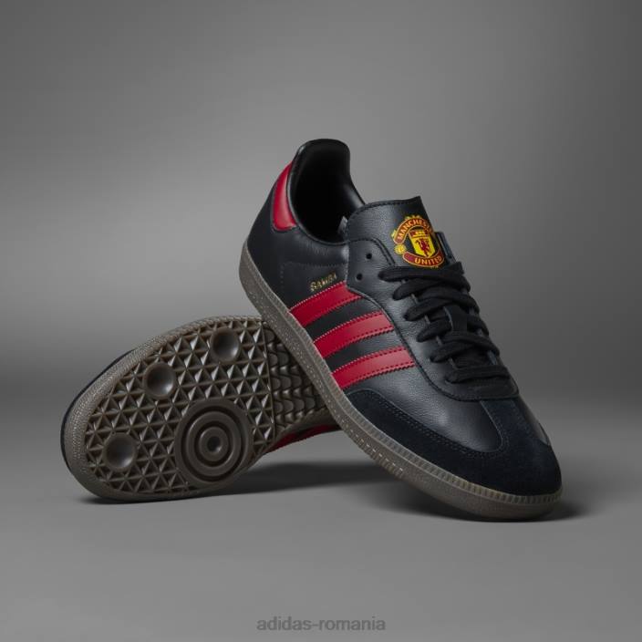 Adidas pantofi samba manchester united negri unisex negru/roșu real/gumă 2JBN12349