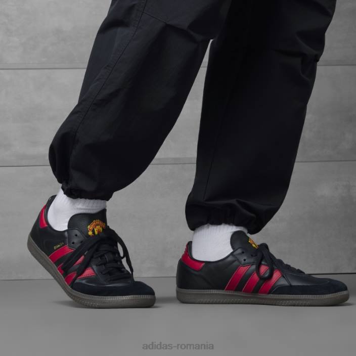 Adidas pantofi samba manchester united negri unisex negru/roșu real/gumă 2JBN12349