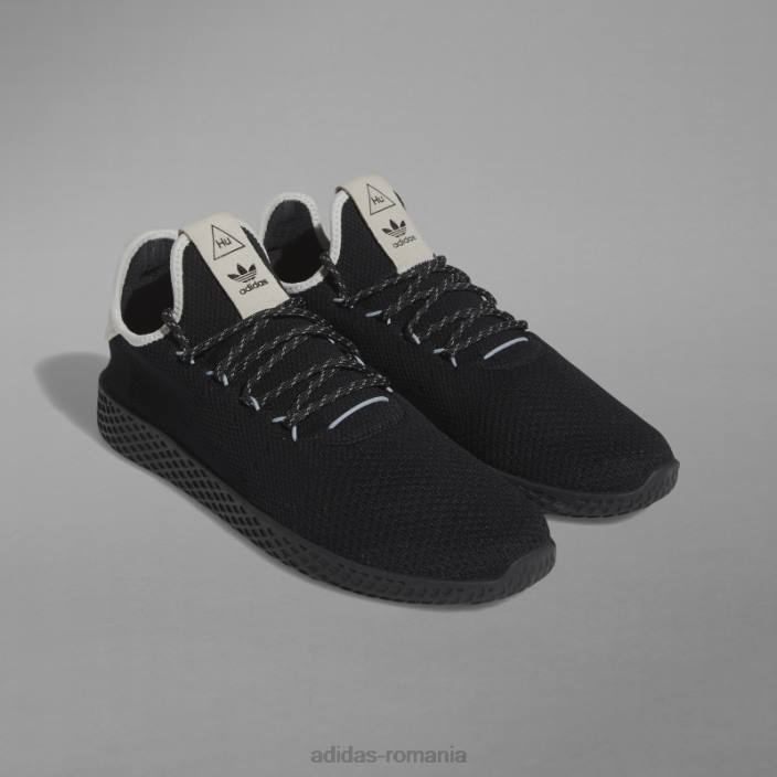 Adidas pantofi tenis hu negri unisex negru/alb/gri deschis 2JBN12232
